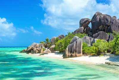 Granitfelsen auf La Digue Seychellen (Simon Dannhauer / stock.adobe.com)  lizenziertes Stockfoto 
Información sobre la licencia en 'Verificación de las fuentes de la imagen'